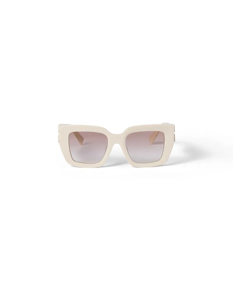 Miu Miu Miu Glimpse Sonnenbrille, Damen, Kaffeefarbene Gläser Mit Silberverlauf Kaffeefarbene
