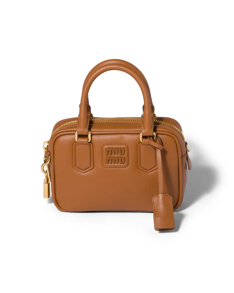 Miu Miu Arcadie Tasche Aus Leder, Damen, Cognac Cognac
