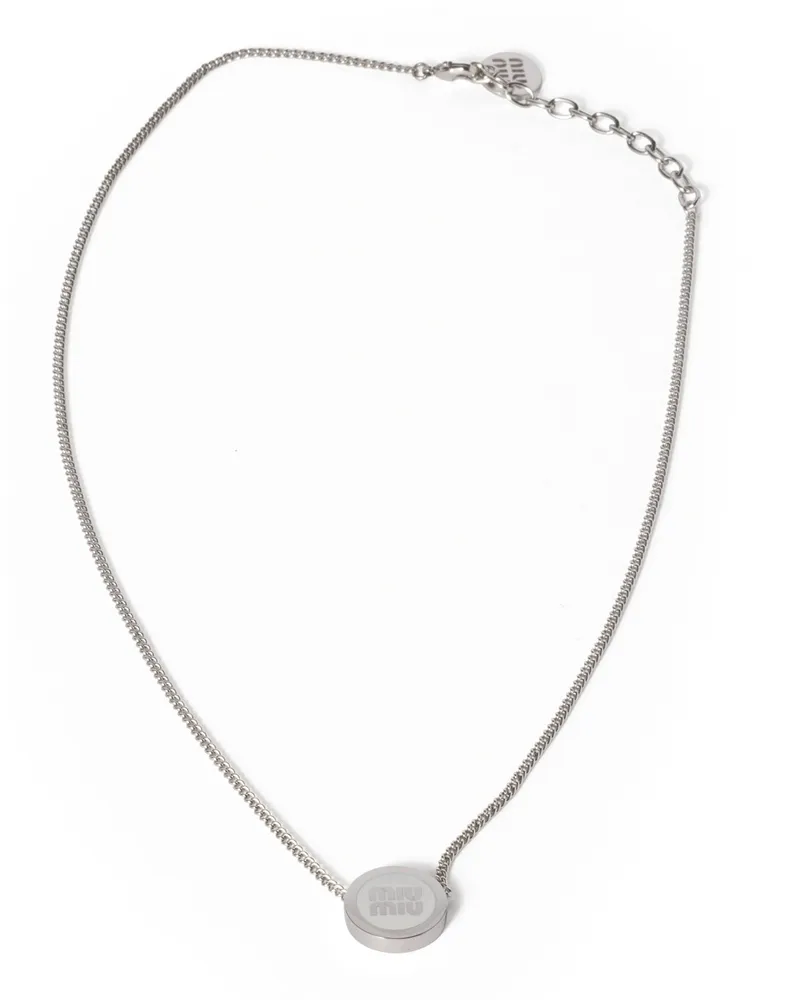 Miu Miu Halskette Aus Metall, Damen, Weiss Weiss