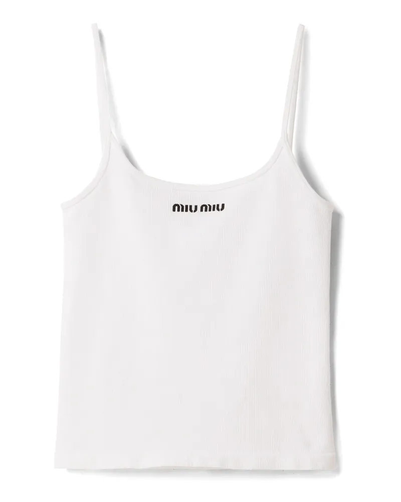 Miu Miu Nahtloses Top, Damen, Weiss, Größe Weiss