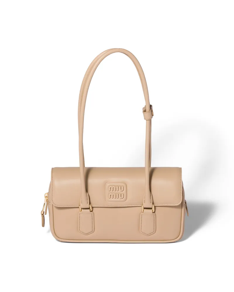 Miu Miu Arcadie Tasche Aus Leder, Damen, Sandbeige Sandbeige