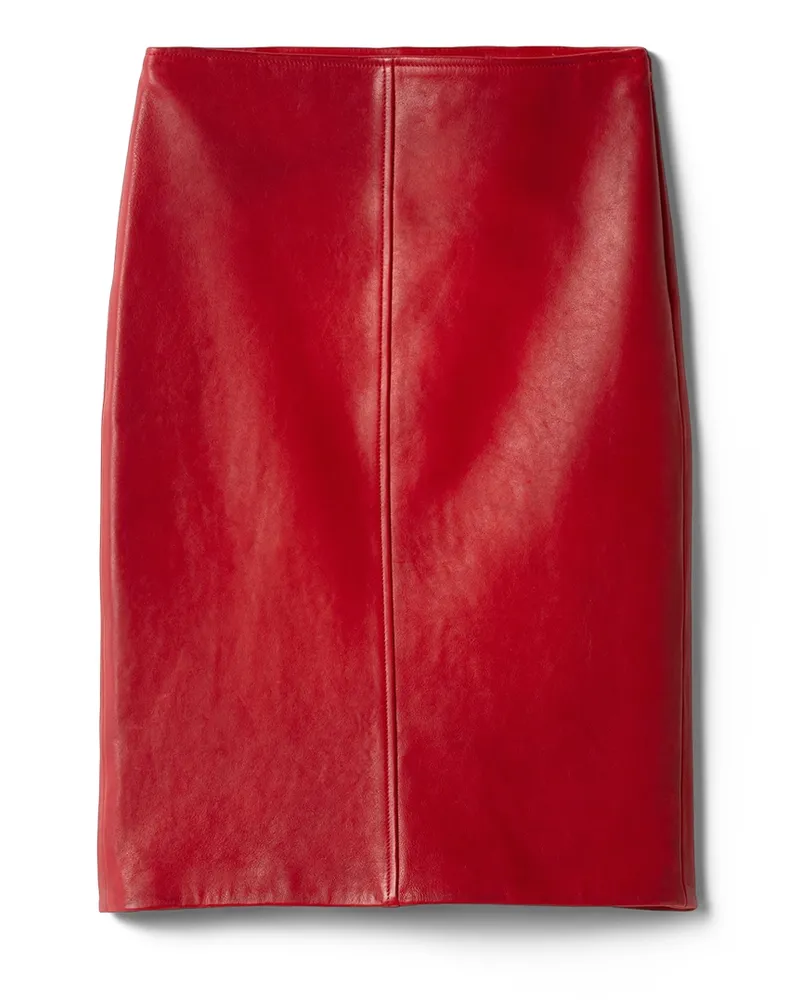 Miu Miu Rock Aus Nappaleder, Damen, Rot, Größe Rot