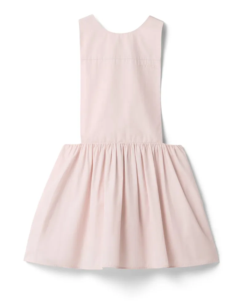 Miu Miu Minikleid Aus Popeline, Damen, Alabasterrosa, Größe Alabasterrosa