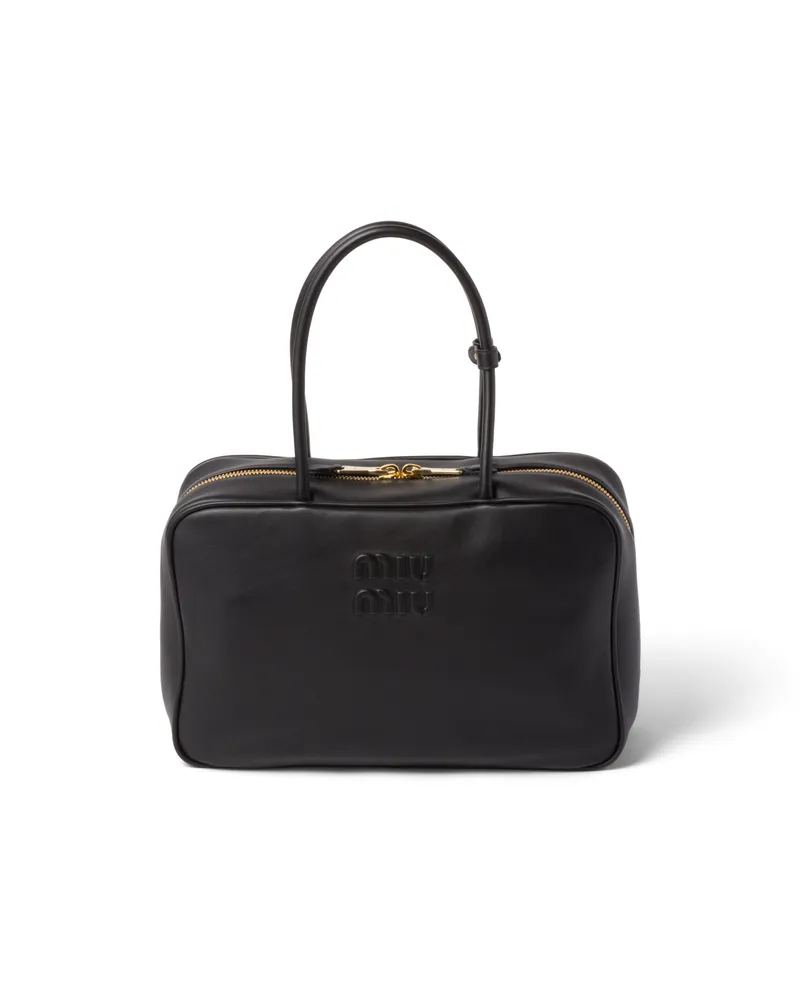 Miu Miu Beau Tasche Aus Leder, Damen, Schwarz Schwarz
