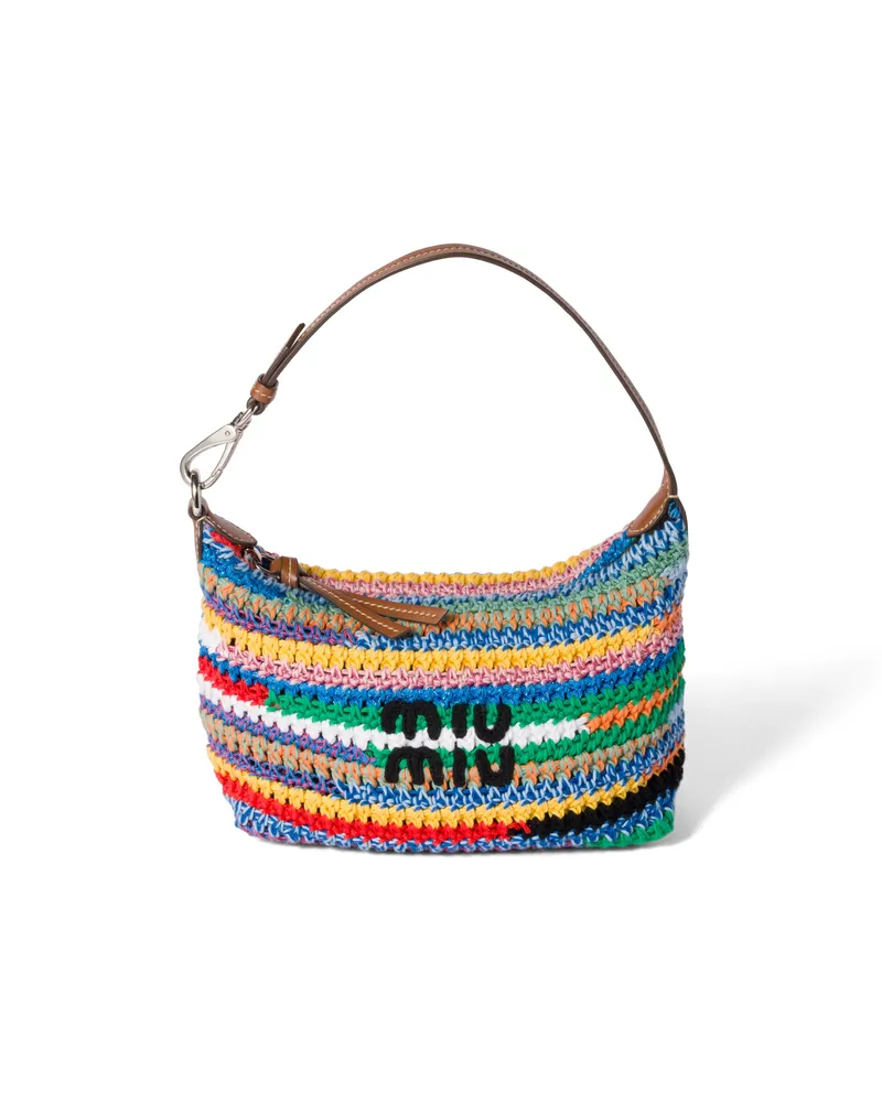 Miu Miu Gehäkelte Pouch, Damen, Bunt Bunt