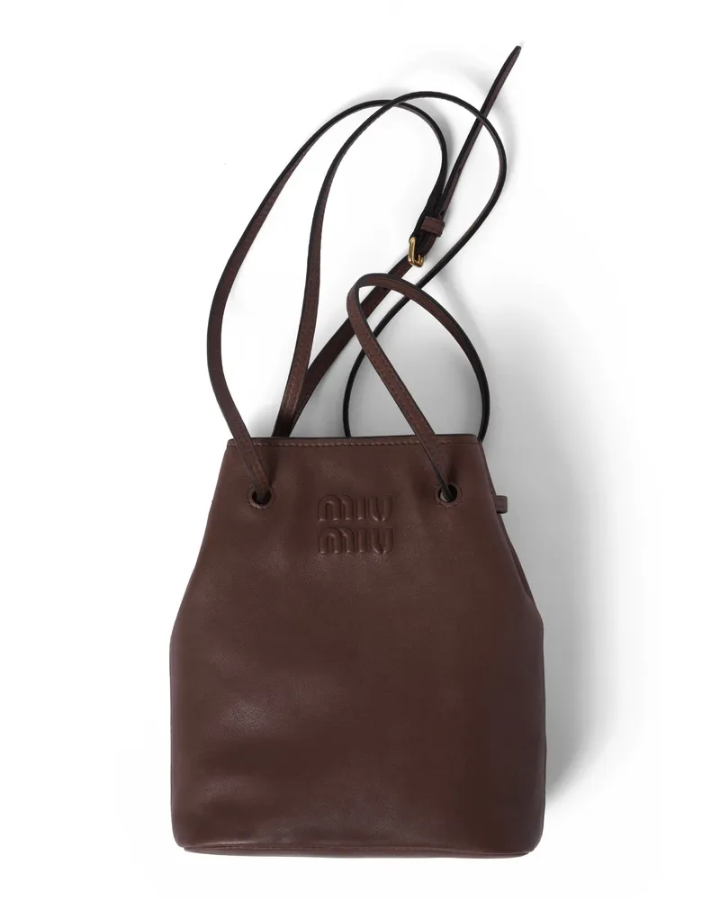 Miu Miu Mini Bag Aus Nappa-leder, Damen, Bruyère-holz Bruyère-holz