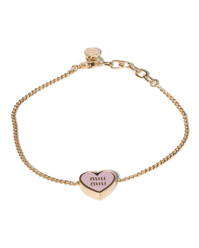 Miu Miu Armband Aus Metall, Damen, Gold/alabasterrosa Gold