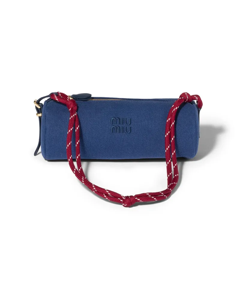 Miu Miu Pouch  Aus  Gabardine, Damen, Indigo/amaranth Indigo