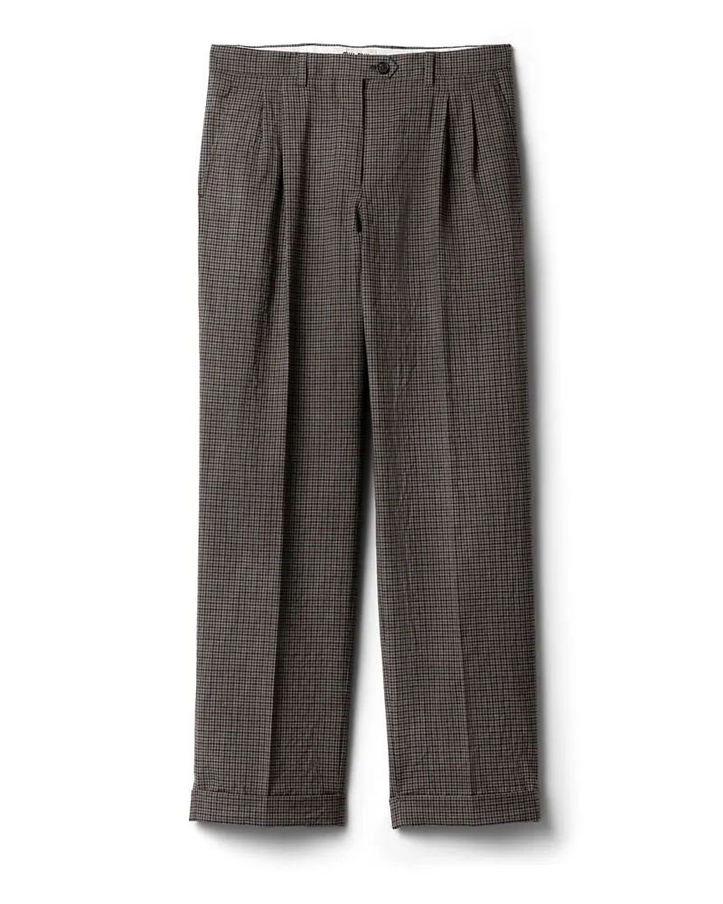 Miu Miu Vicky Hose Aus Wolle, Damen, Grey/cocoa Brown, Größe Grey