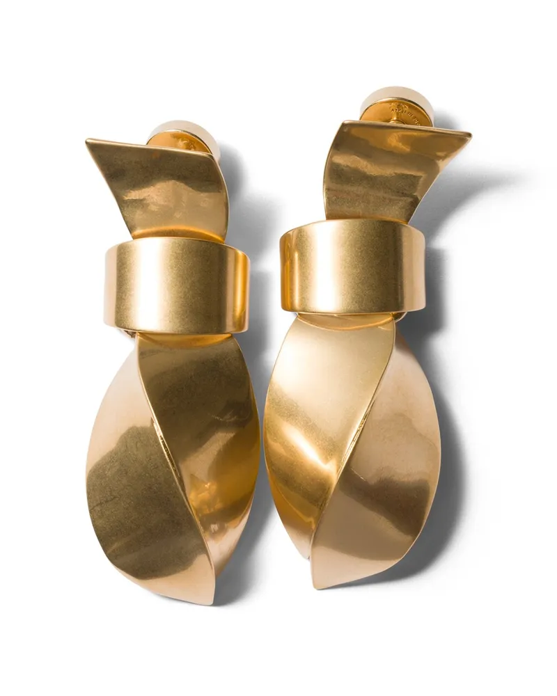 Miu Miu Ohrringe Aus Metall, Damen, Gold/vintage Gold