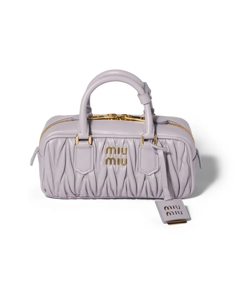 Miu Miu Arcadie Tasche Aus Matelassé-nappaleder, Damen, Glyzinienblau Glyzinienblau
