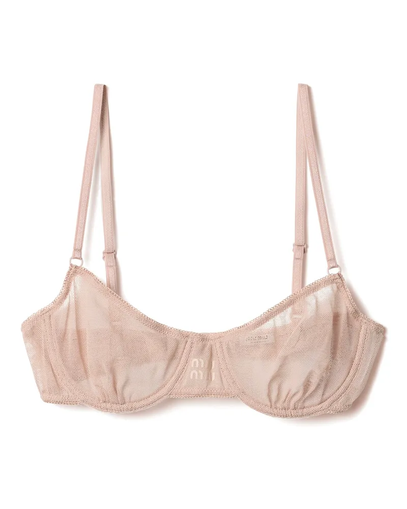 Miu Miu Bh Aus Tüll, Damen, Nude/beige, Größe Nude