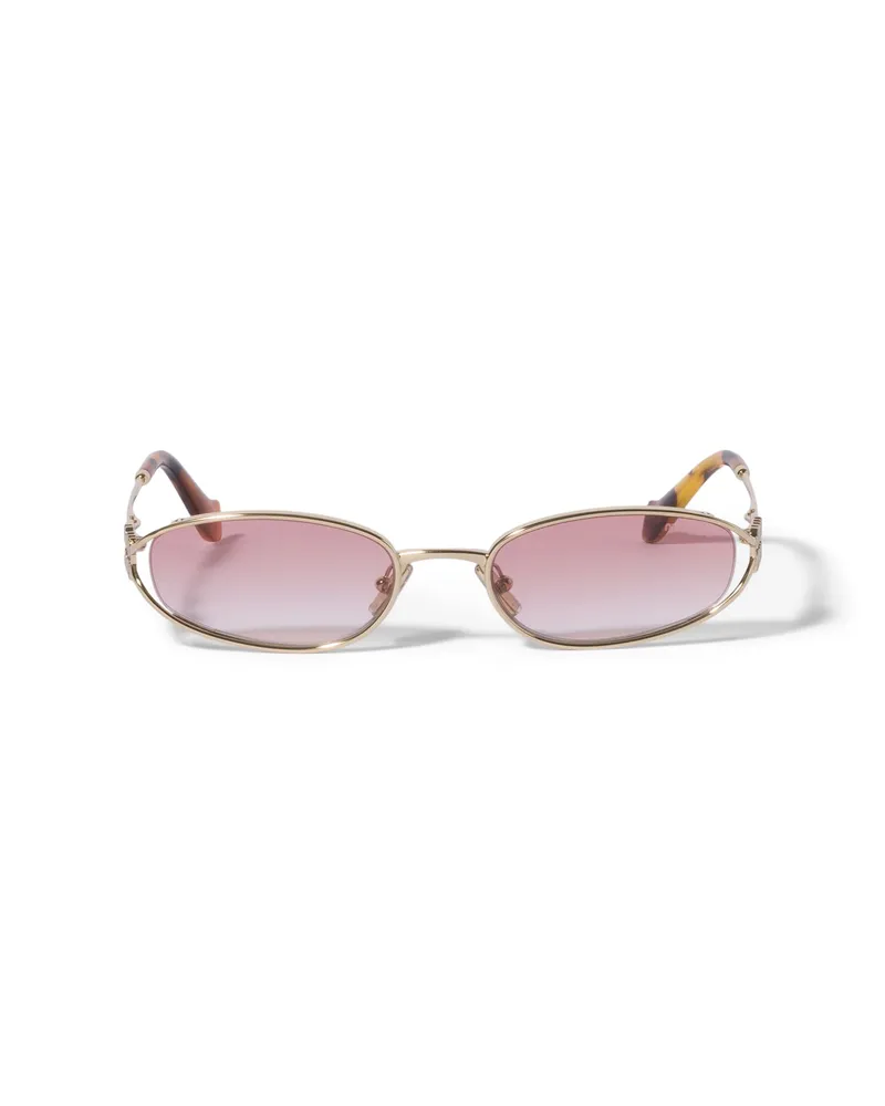 Miu Miu Miu Logo Sonnenbrille, Damen, Gläser Mit Farbverlauf In Rosa Gläser