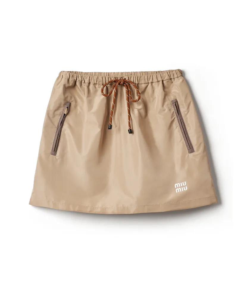 Miu Miu Minirock Aus Funktionsgewebe , Damen, Kordel, Größe Kordel