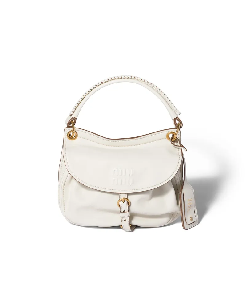 Miu Miu Rendez-vous Tasche Aus Nappaleder, Damen, Kalkweiss Kalkweiss