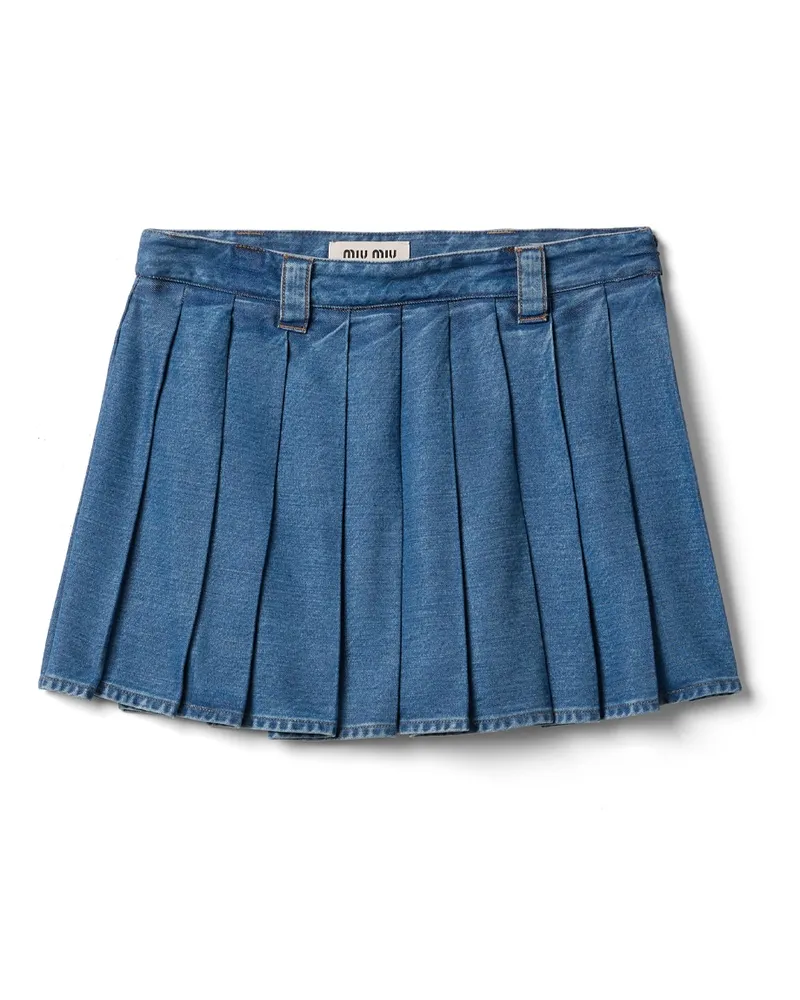 Miu Miu Minirock Aus Denim, Damen, Blau, Größe Blau