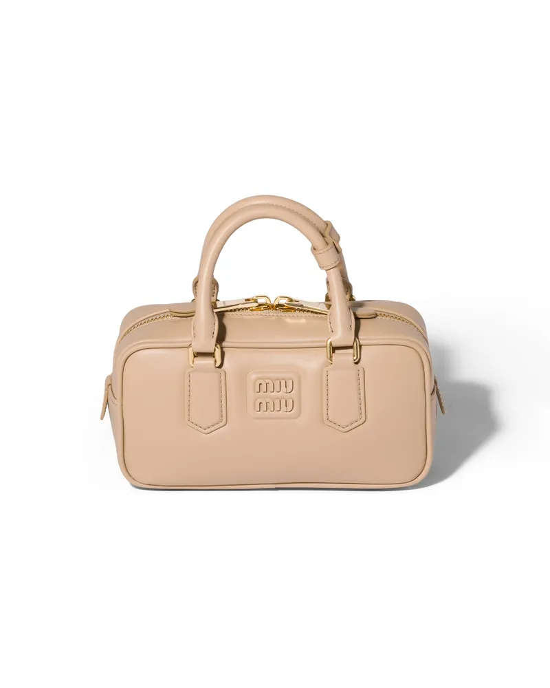 Miu Miu Arcadie Tasche Aus Leder, Damen, Sandbeige Sandbeige