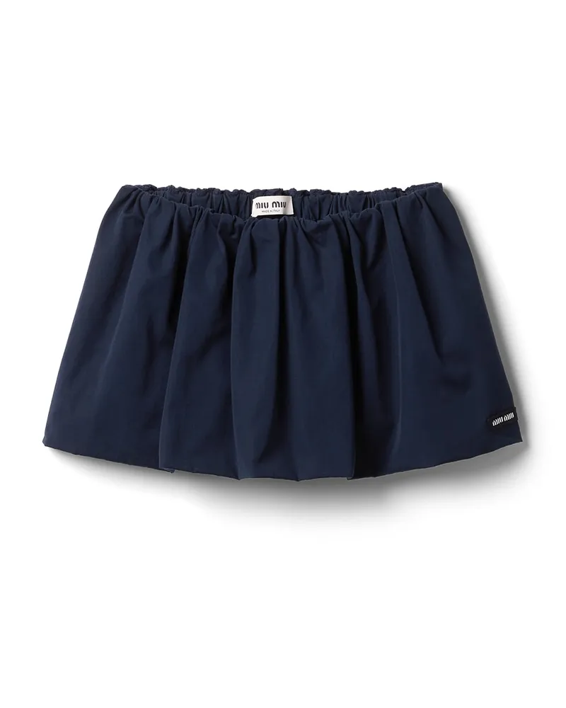 Miu Miu Minirock Aus Popeline, Damen, Marineblau, Größe Marineblau