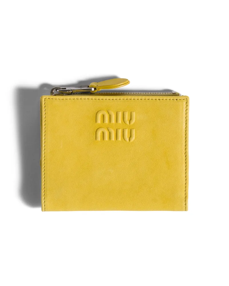 Miu Miu Kleine Geldbörse Aus Leder, Damen, Zeder Zeder