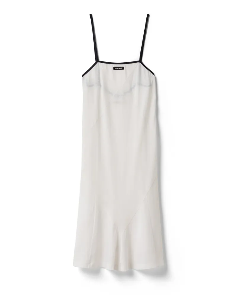 Miu Miu Kleid Aus Jersey, Damen, Weiss, Größe Weiss