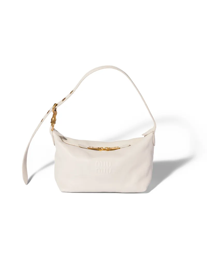Miu Miu Spirit Tasche Aus Nappaleder, Damen, Kalkweiss Kalkweiss