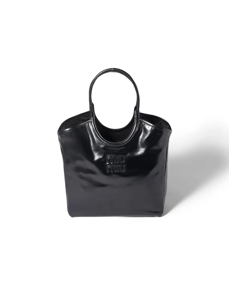 Miu Miu Ivy Tasche Aus Leder, Damen, Schwarz Schwarz