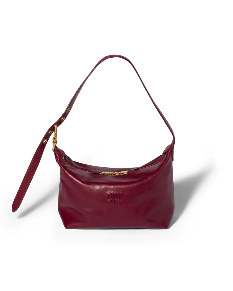 Miu Miu Spirit Tasche Aus Nappaleder, Damen, Amaranthrot Amaranthrot