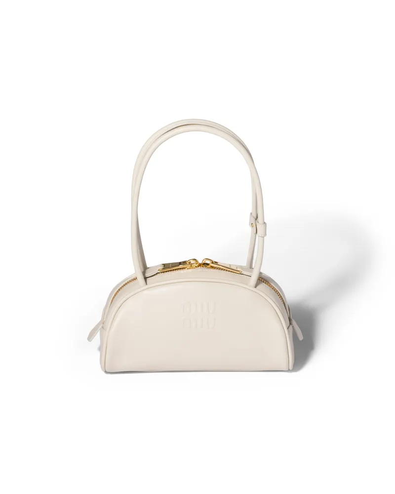 Miu Miu Beau Tasche Aus Leder, Damen, Kalkweiss Kalkweiss