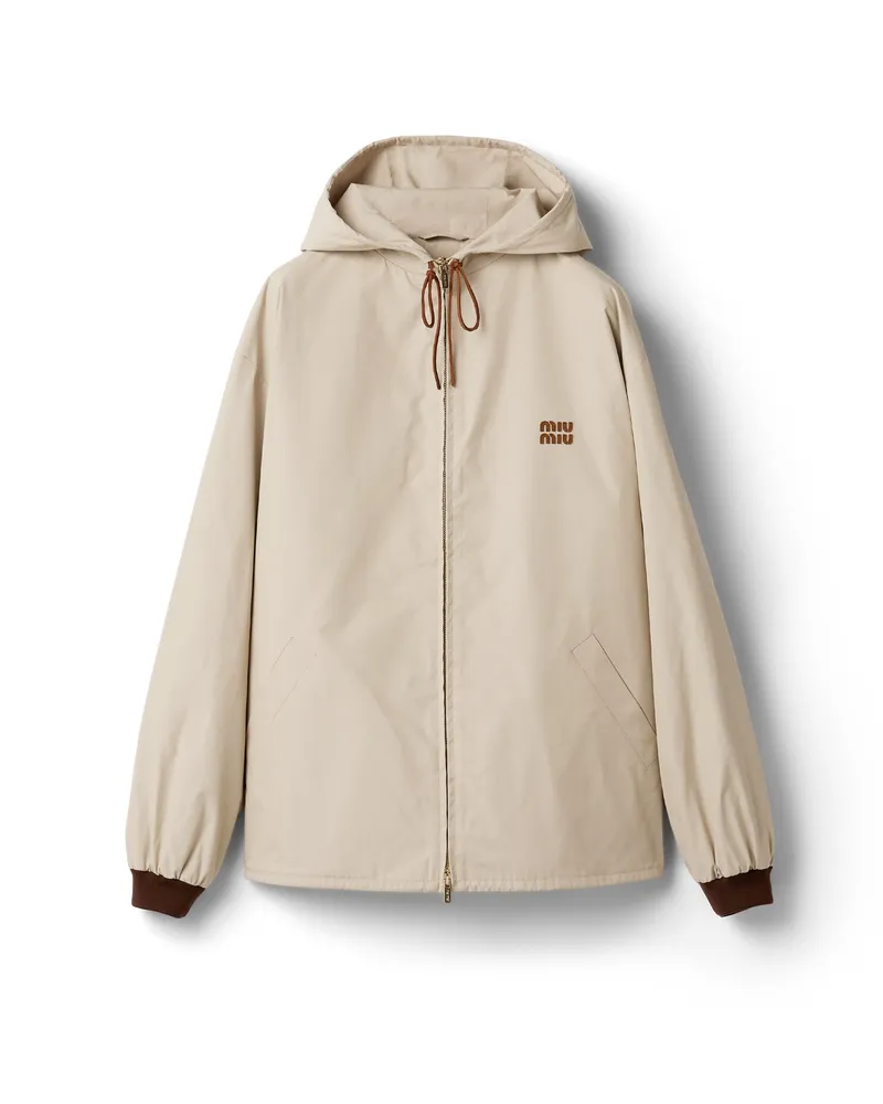 Miu Miu Einreihige Cabanjacke Aus Panama-baumwolle, Damen, Kalkstein, Größe Kalkstein