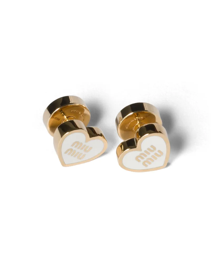 Miu Miu Ohrringe Aus Metall, Damen, Gold/weiß Gold