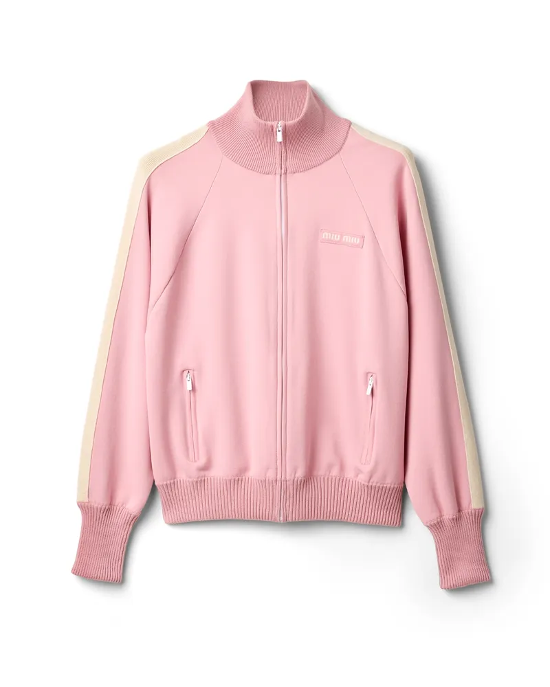 Miu Miu Jacke Aus Funktionsgewebe, Damen, Alabaster/elfenbein, Größe Alabaster