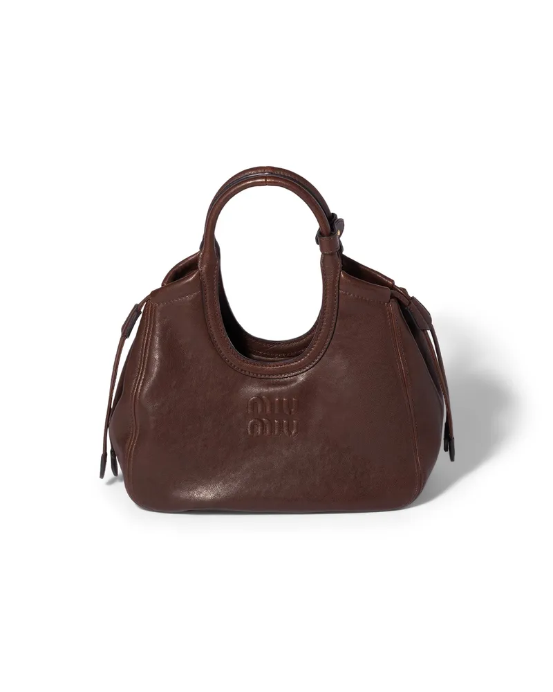 Miu Miu Ivy Tote Bag Aus Nappaleder, Damen, Bruyère-holz Bruyère-holz