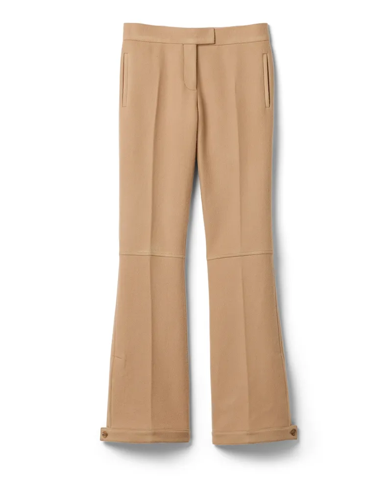 Miu Miu Hose Aus Double-wolle, Damen, Haselnuss, Größe Haselnuss
