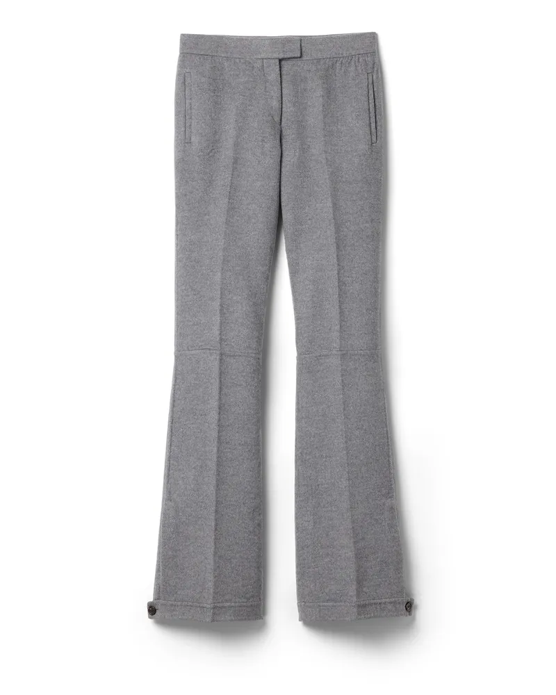 Miu Miu Hose Aus Double-wolle, Damen, Grau, Größe Grau