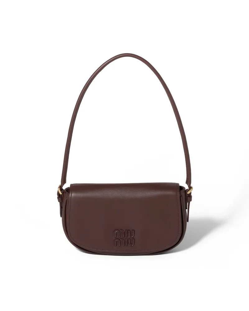 Miu Miu Pouch Aus Leder, Damen, Bruyère-holz Bruyère-holz