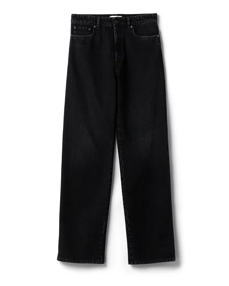 Miu Miu Jeans Aus Schwarzem Denim, Damen, Schwarz, Größe Schwarz