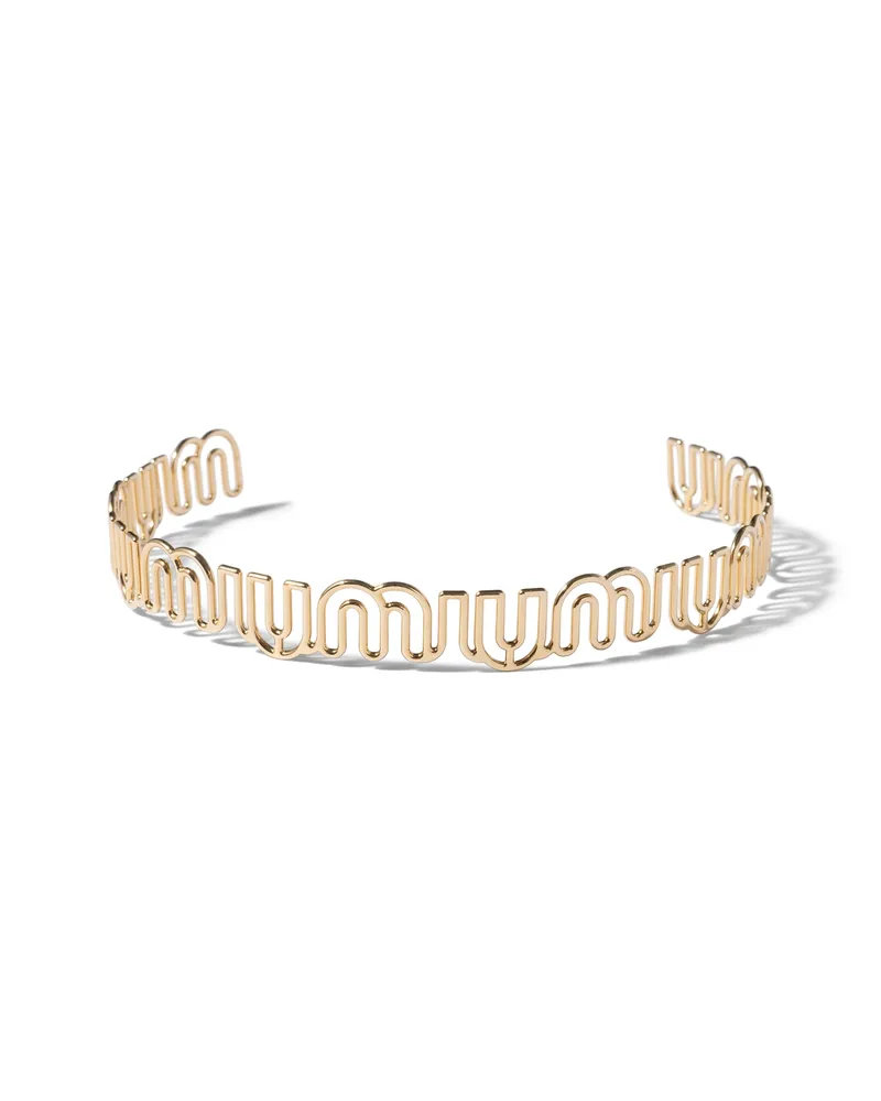 Miu Miu Halskette Aus Metall, Damen, Gold, Größe Gold