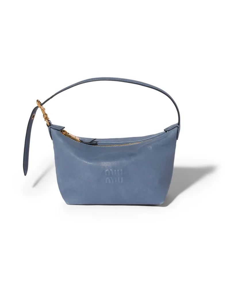 Miu Miu Spirit Pouch Aus Nappaleder, Damen, Aviation/blau Aviation