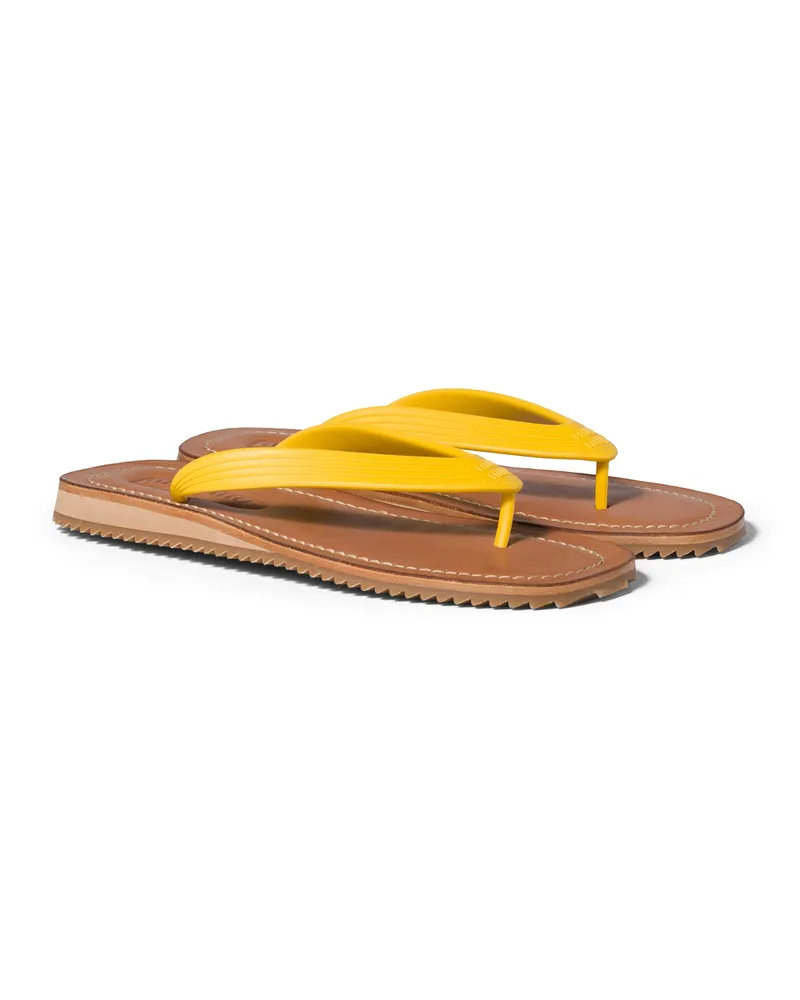 Miu Miu Zehensteg-sandalen, Damen, Gelb, Größe Gelb