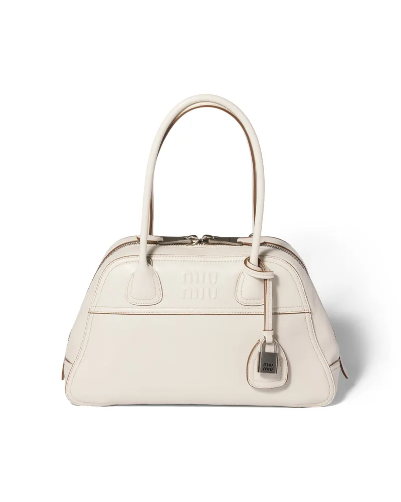 Miu Miu Vivant Tasche Aus Nappa-leder, Damen, Kalkweiss Kalkweiss