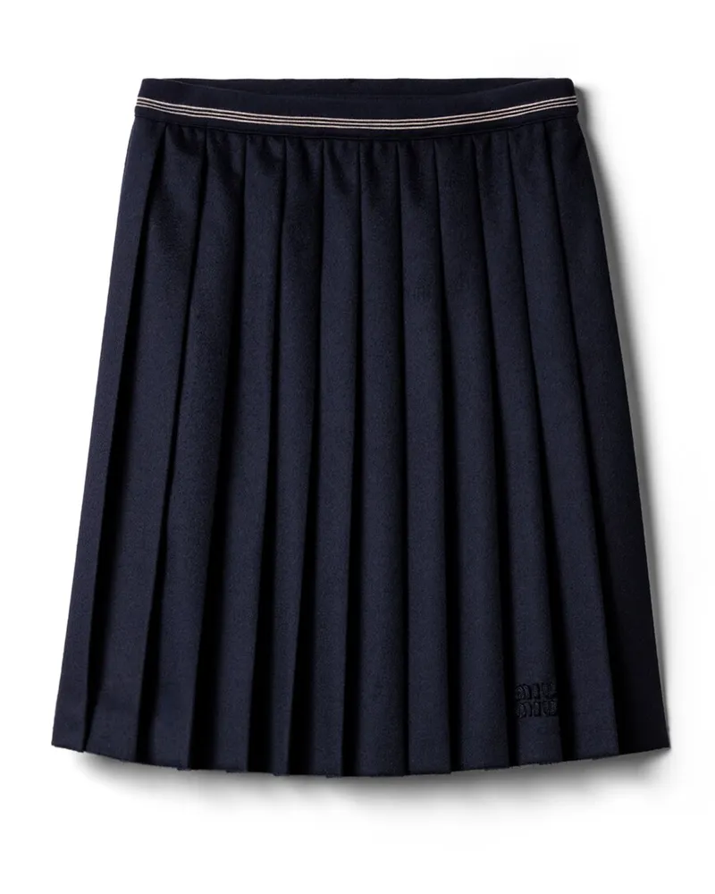 Miu Miu Midirock Aus Velours, Damen, Blau, Größe Blau