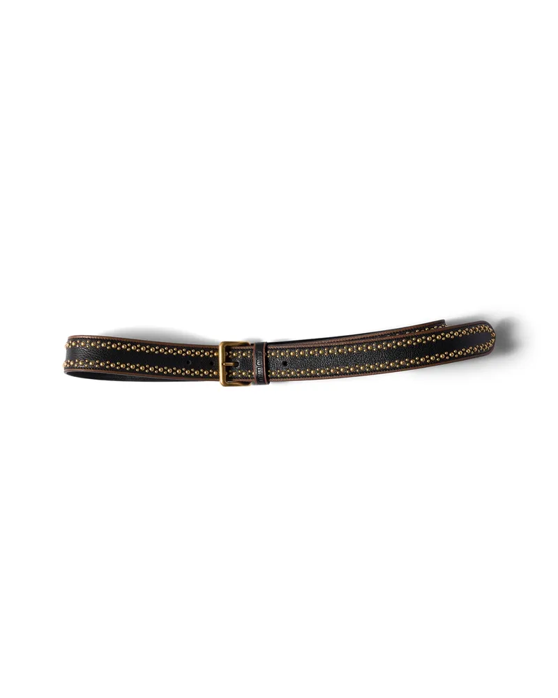 Miu Miu Gürtel Aus Leder, Damen, Schwarz, Größe Schwarz