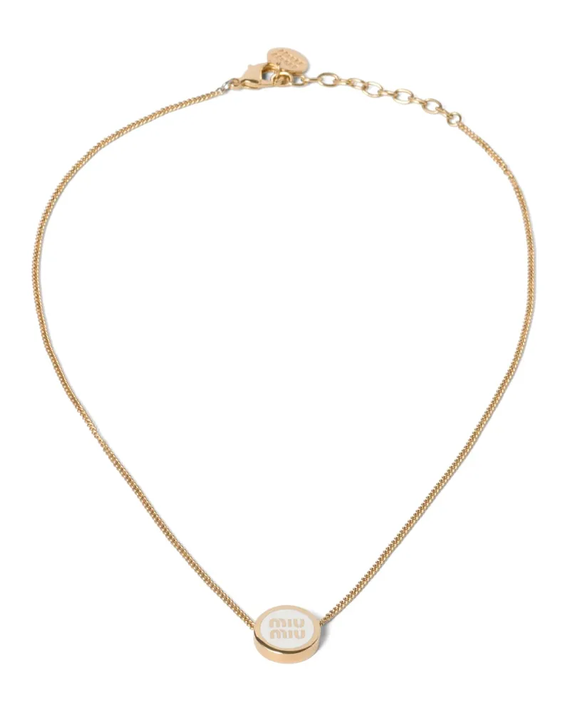 Miu Miu Halskette Aus Metall, Damen, Weiss Weiss
