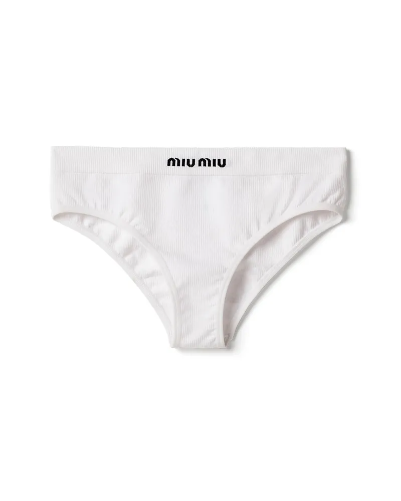 Miu Miu Nahtloser Slip , Damen, Weiss, Größe Weiss