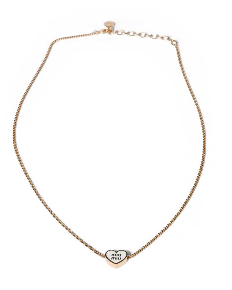 Miu Miu Halskette Aus Metall, Damen, Gold/weiß Gold