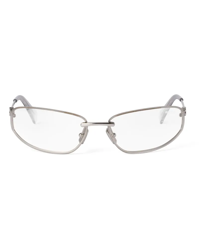 Miu Miu Miu Nocturne Sonnenbrille, Damen, Transparente Gläser Mit Farbverlauf In Silber Transparente