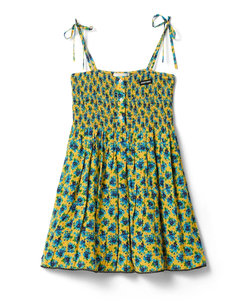 Miu Miu Minikleid Aus Crêpe De Chine , Damen, Bunt, Größe Bunt