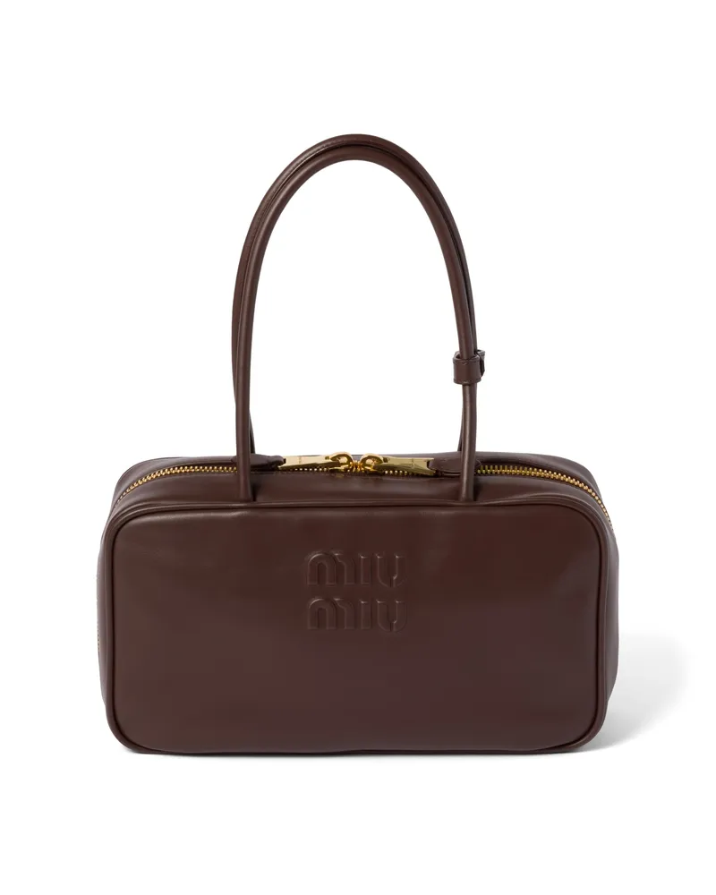 Miu Miu Beau Henkeltasche Aus Leder, Damen, Bruyère-holz Bruyère-holz