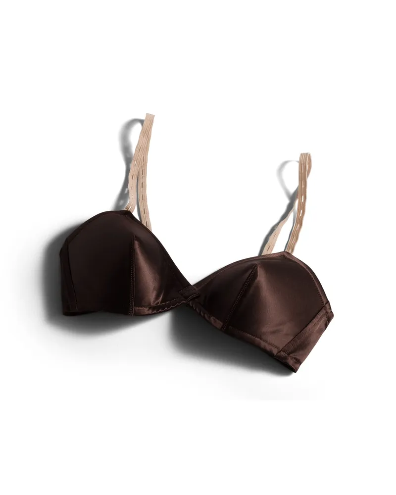 Miu Miu Bh Aus Satin, Damen, Kakaobraun, Größe Kakaobraun