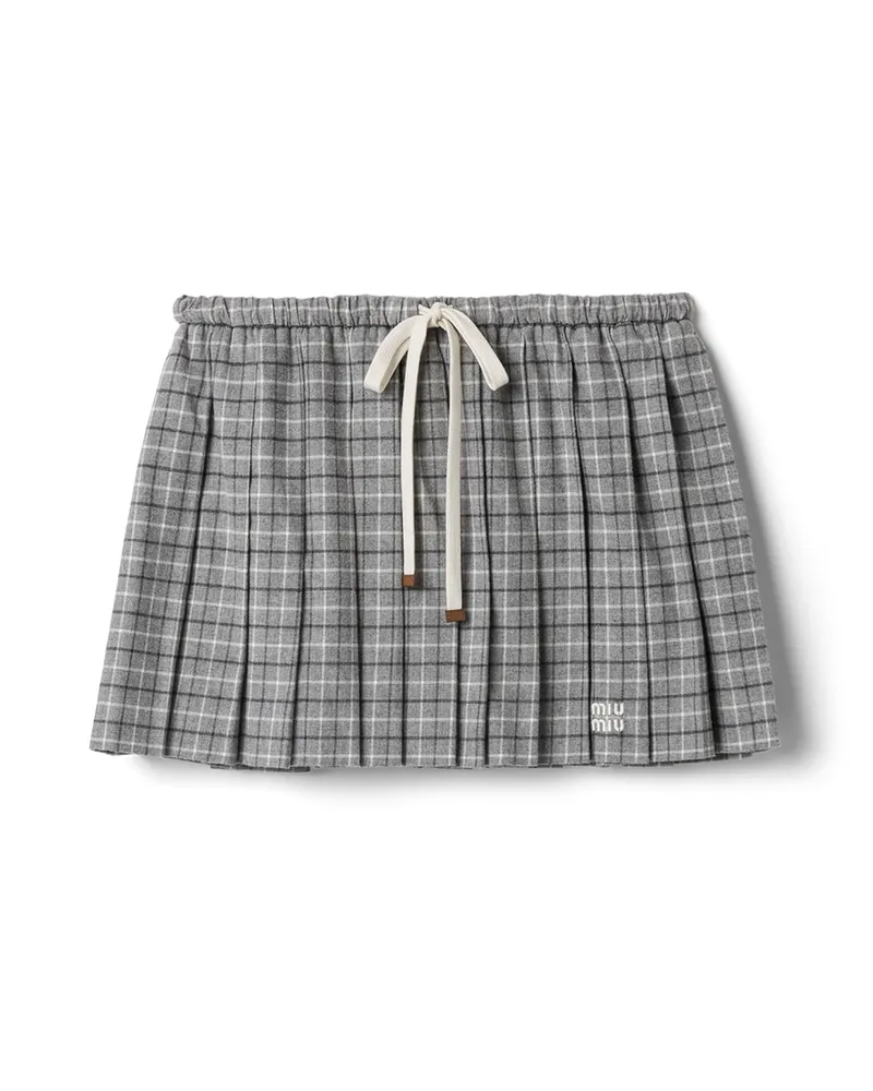 Miu Miu Rock Aus Flanell, Damen, Grau, Größe Grau